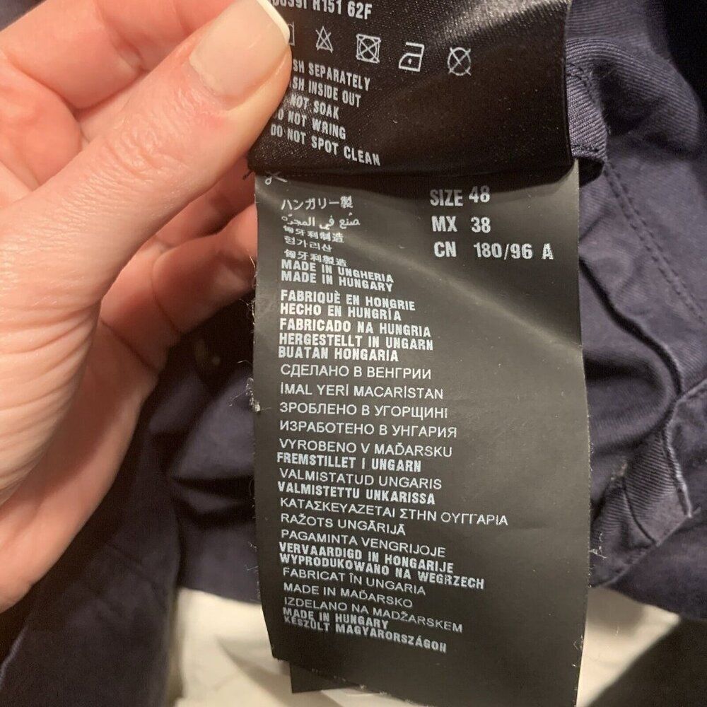 Prada Authentic Solid Midnight Blue Long Sleeve B… - image 7